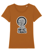 Metal Head Tricou mânecă scurtă guler larg fitted Damă Expresser