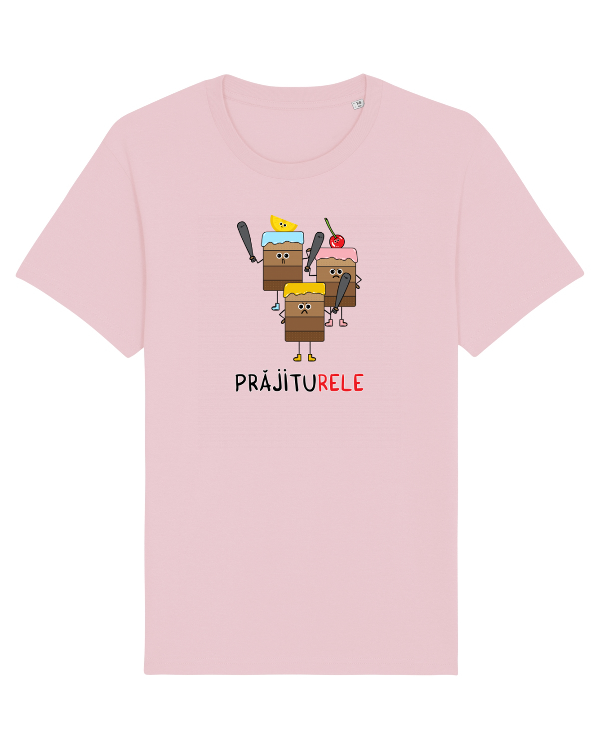 Tricou mânecă scurtă Unisex Rocker Cotton Pink