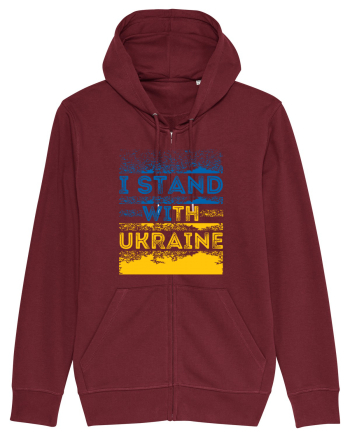 I Stand With Ukraine Burgundy