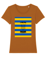 I Stand With Ukraine Tricou mânecă scurtă guler larg fitted Damă Expresser
