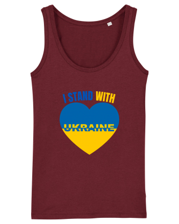 I Stand With Ukraine Burgundy