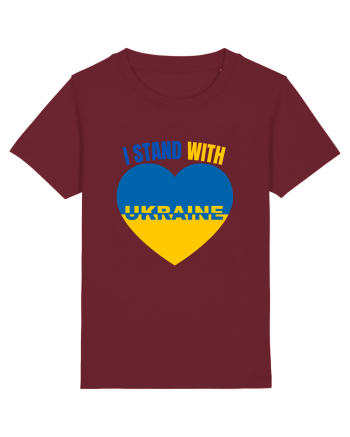 I Stand With Ukraine Burgundy