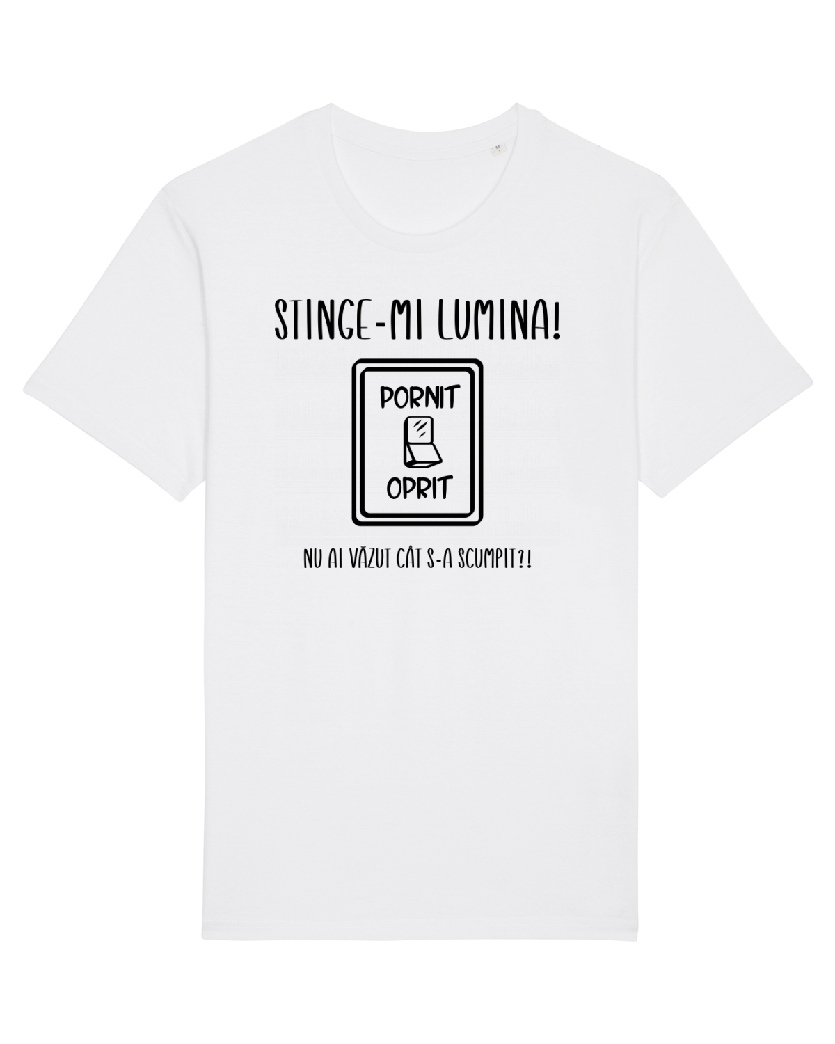 Tricou mânecă scurtă Unisex Rocker White