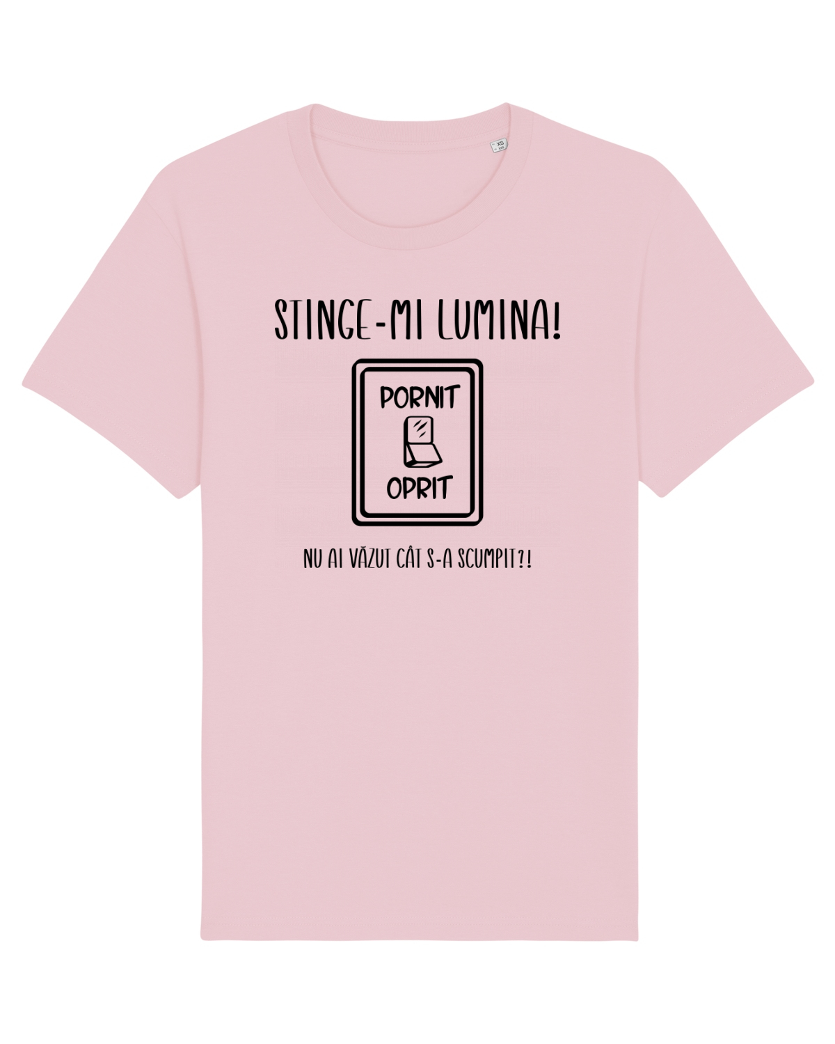 Tricou mânecă scurtă Unisex Rocker Cotton Pink