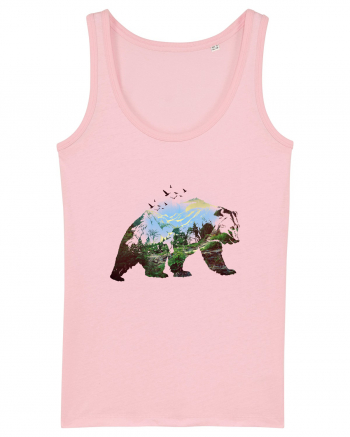 Bear landscape Cotton Pink