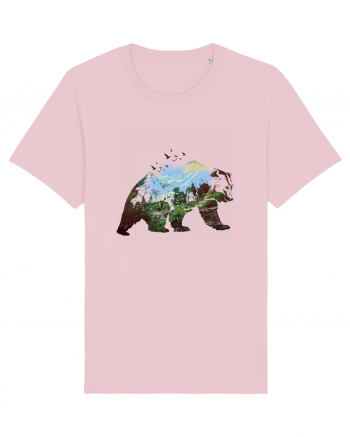 Bear landscape Cotton Pink