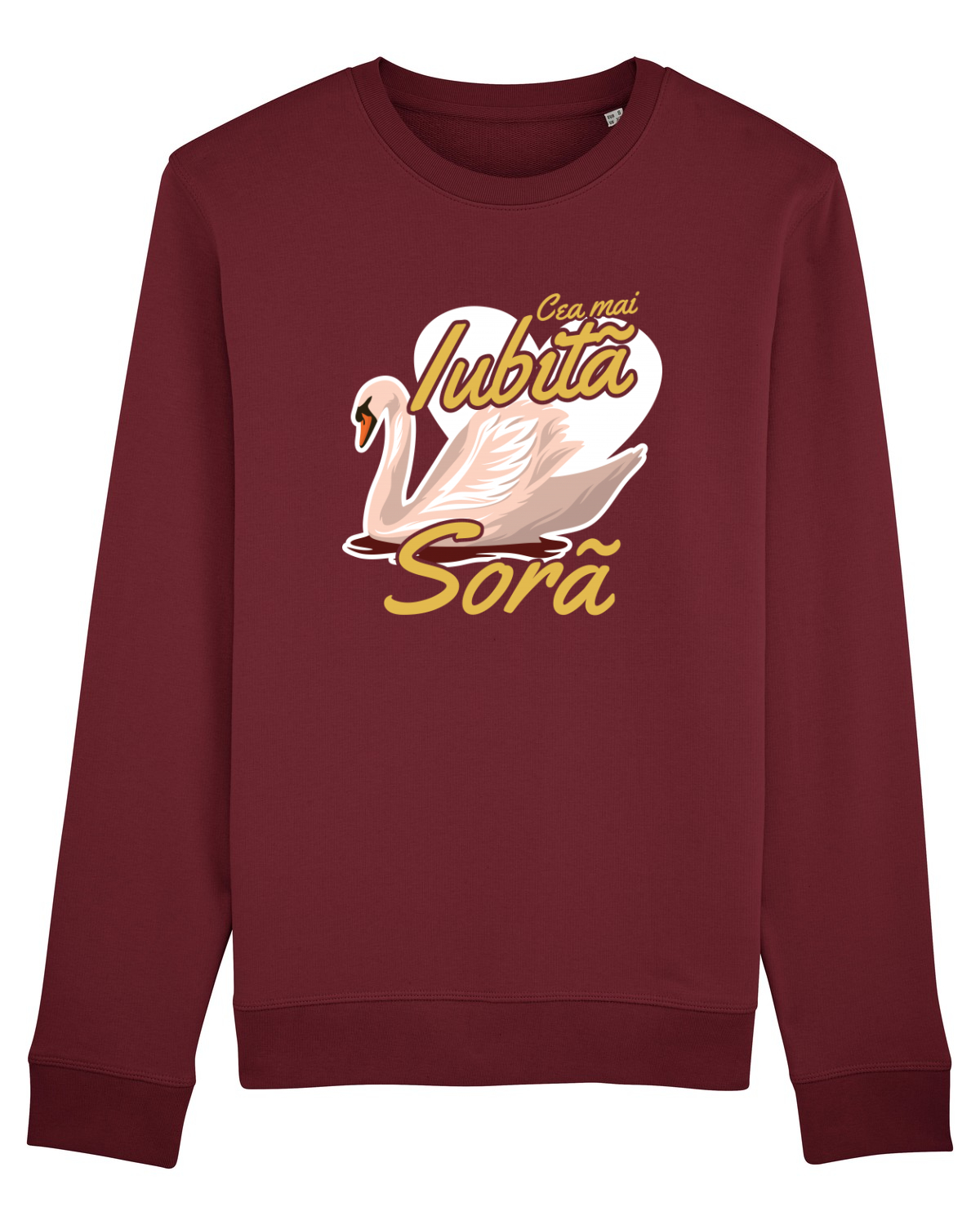 Bluză mânecă lungă Unisex Rise Burgundy