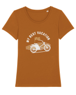 Moto / white Tricou mânecă scurtă guler larg fitted Damă Expresser