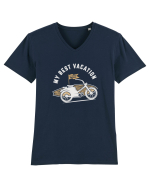 Moto / white Tricou mânecă scurtă guler V Bărbat Presenter