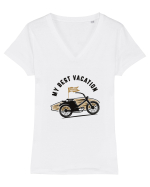 Moto / black Tricou mânecă scurtă guler V Damă Evoker
