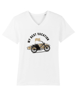 Moto / black Tricou mânecă scurtă guler V Bărbat Presenter