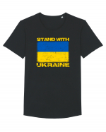 Stand with UKRAINE Tricou mânecă scurtă guler larg Bărbat Skater