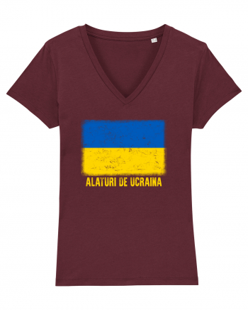 Alaturi de Ucraina Burgundy