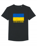 Alaturi de Ucraina Tricou mânecă scurtă guler larg Bărbat Skater