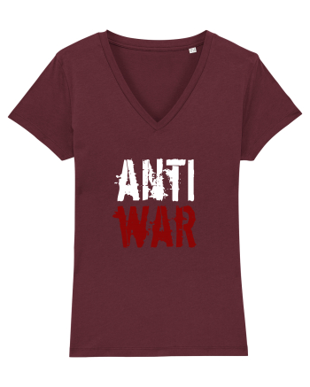 Anti War (alb-roșu) Burgundy