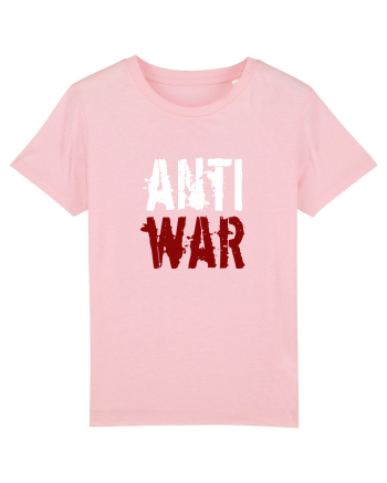 Anti War (alb-roșu) Cotton Pink