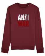 Anti War (alb-roșu) Bluză mânecă lungă Unisex Rise