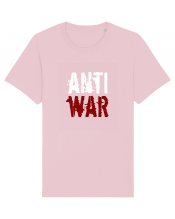 Anti War (alb-roșu) Cotton Pink