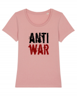 Anti War (negru-roșu) Tricou mânecă scurtă guler larg fitted Damă Expresser