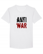 Anti War (negru-roșu) Tricou mânecă scurtă guler larg Bărbat Skater