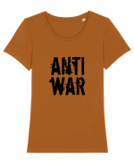 Anti War (negru) Tricou mânecă scurtă guler larg fitted Damă Expresser