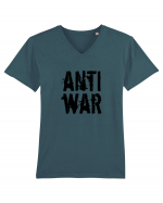 Anti War (negru) Tricou mânecă scurtă guler V Bărbat Presenter