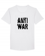 Anti War (negru) Tricou mânecă scurtă guler larg Bărbat Skater