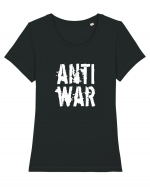 Anti War (alb) Tricou mânecă scurtă guler larg fitted Damă Expresser