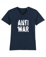 Anti War (alb) Tricou mânecă scurtă guler V Bărbat Presenter