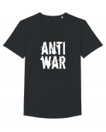 Anti War (alb) Tricou mânecă scurtă guler larg Bărbat Skater