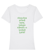 Primă vara Tricou mânecă scurtă guler larg fitted Damă Expresser