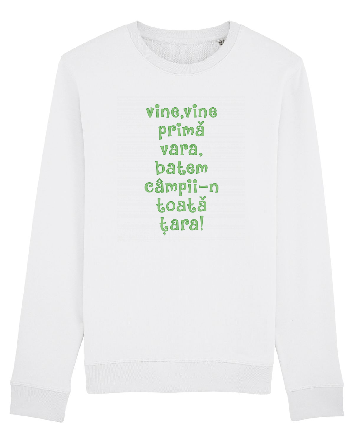 Bluză mânecă lungă Unisex Rise White