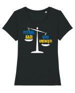 Viețile omenești contează mai mult Tricou mânecă scurtă guler larg fitted Damă Expresser