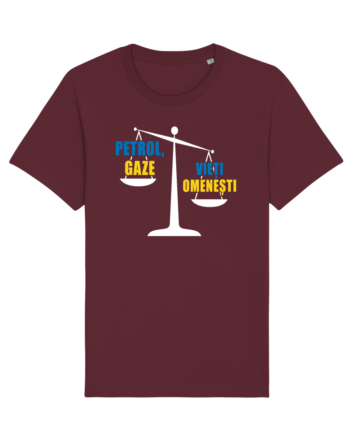 Tricou mânecă scurtă Unisex Rocker Burgundy