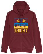 I welcome refugees Hanorac cu fermoar Unisex Connector