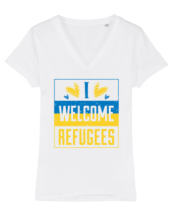 I welcome refugees White