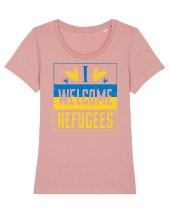 I welcome refugees Canyon Pink