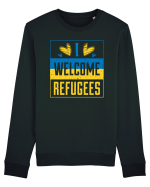 I welcome refugees Bluză mânecă lungă Unisex Rise