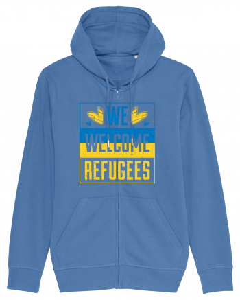 We welcome refugees Bright Blue