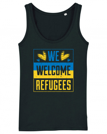 We welcome refugees Black