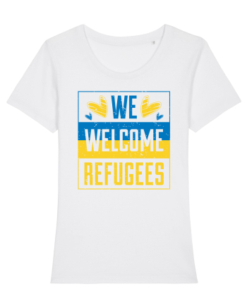 We welcome refugees White