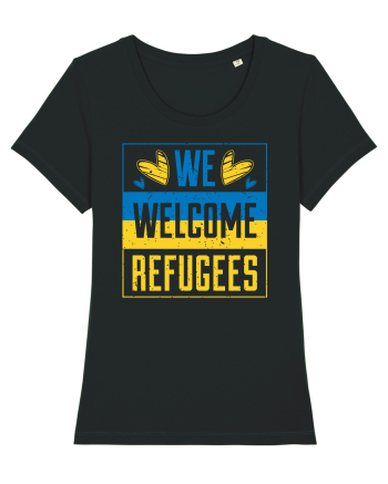 We welcome refugees Black