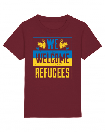 We welcome refugees Burgundy