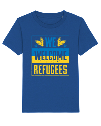 We welcome refugees Majorelle Blue