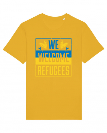 We welcome refugees Spectra Yellow