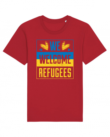 We welcome refugees Red