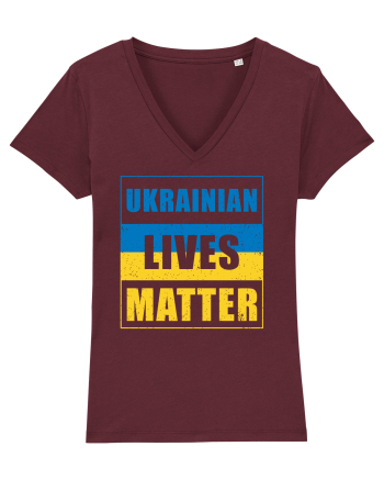 Ukrainian lives matter Burgundy