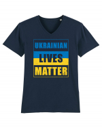 Ukrainian lives matter Tricou mânecă scurtă guler V Bărbat Presenter