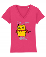 I'm Your Hero Tricou mânecă scurtă guler V Damă Evoker