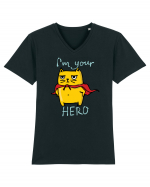 I'm Your Hero Tricou mânecă scurtă guler V Bărbat Presenter